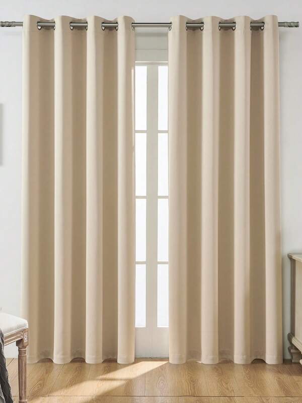 1pc Blackout Ring Top Curtain Panel For Living Room, Noise Reducing Thermal Insulated Curtain, Home Decor