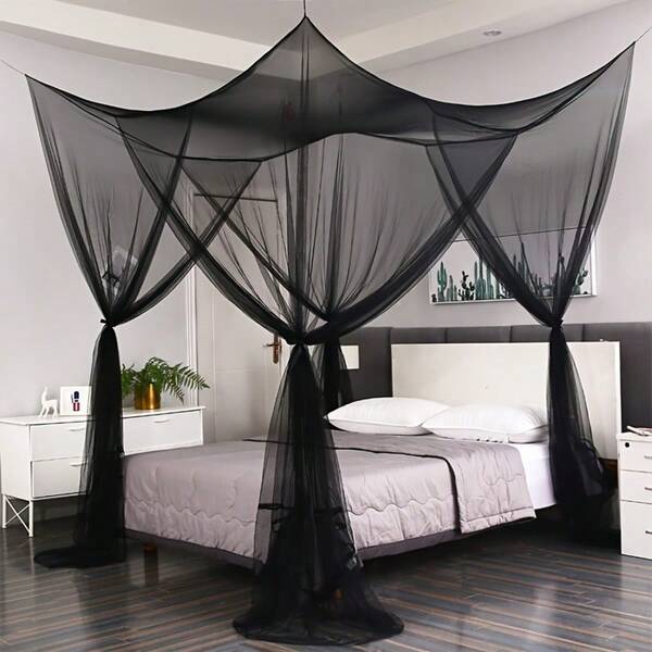 Abulun Suitable For Big Bed 4 Door Ceiling Mosquito Net Romantic 4 Door Bed Canopy Bedroom Dorm Home Decoration